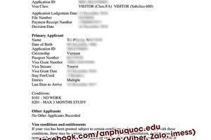 CHÚC MỪNG CÔ N.T.P XIN VISA DU LỊCH THÀNH CÔNG ĐỂ ĐẾN VỚI ĐẤT NƯỚC XINH ĐẸP -  AUSTRALIA