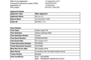 KHÓ KHĂN CHỨNG MINH TÀI CHÍNH VẪN NHẬN ĐƯỢC VISA THĂM THÂN ÚC THỜI HẠN LÊN ĐẾN 1 NĂM