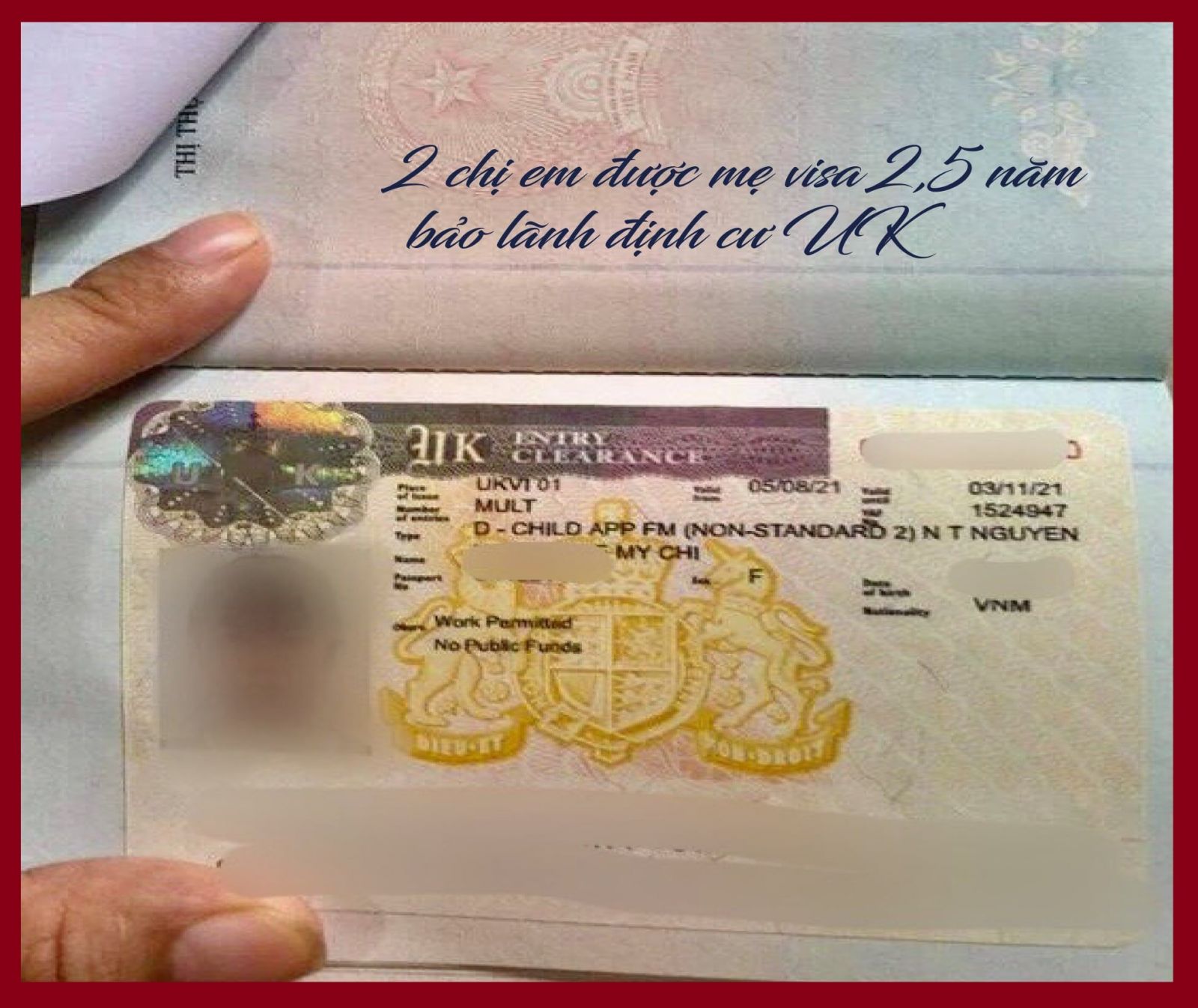 Visa của Mỹ Chi