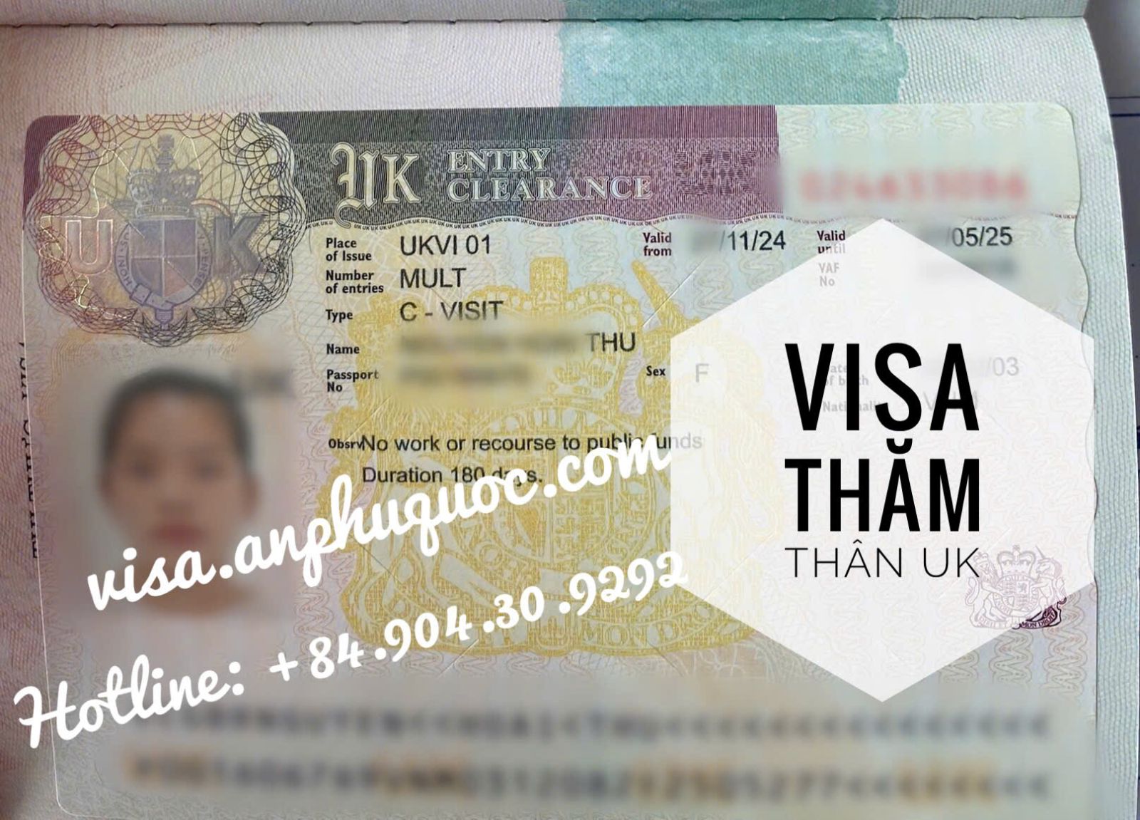 VISA THĂM THÂN UK CÙNG AN PHÚ QUỐC